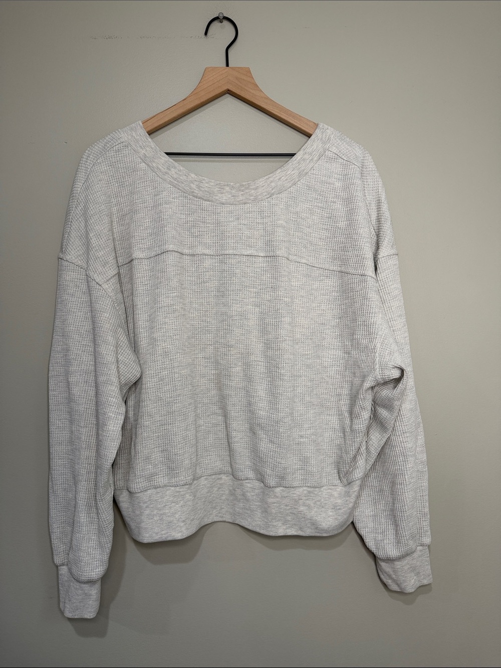 Varley Light Gray Women's Waffle Knit Sweater Large